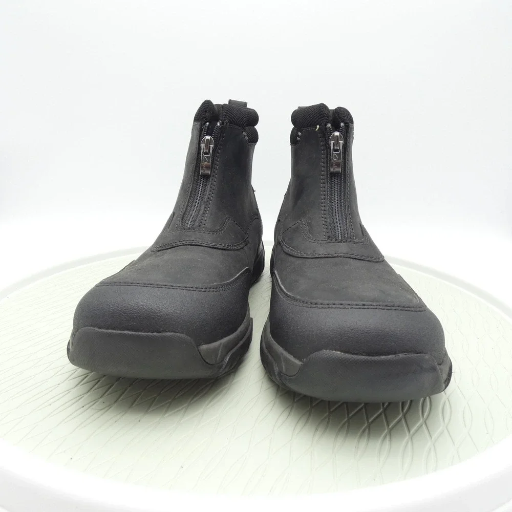 Clarks Mens Waterproof Black Leather Front Zip Ankle Boots Size 11 261627977100